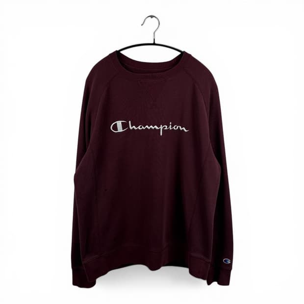 (M) 챔피온 자수로고 맨투맨 버건디