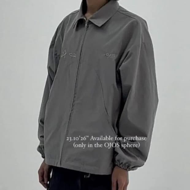 오호스 유니폼 자켓 바람막이 차콜 색상