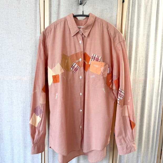 핑크하우스 패치워크 셔츠