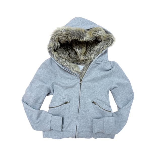 Vintage y2k fur hoodie