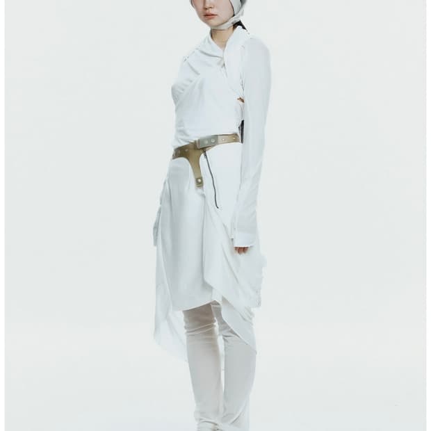 혜인서 graphic wrap skirt