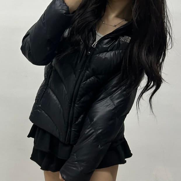 노스페이스 y2k 후드퍼 대장급 600필 구스다운 자켓 걸즈 패딩(95)