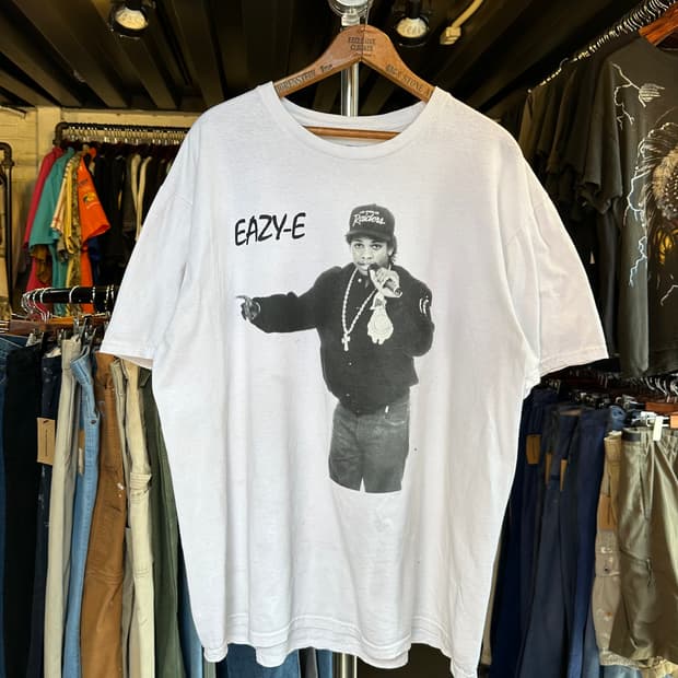 이지 이 Eazy E 래퍼 프린팅 티셔츠
