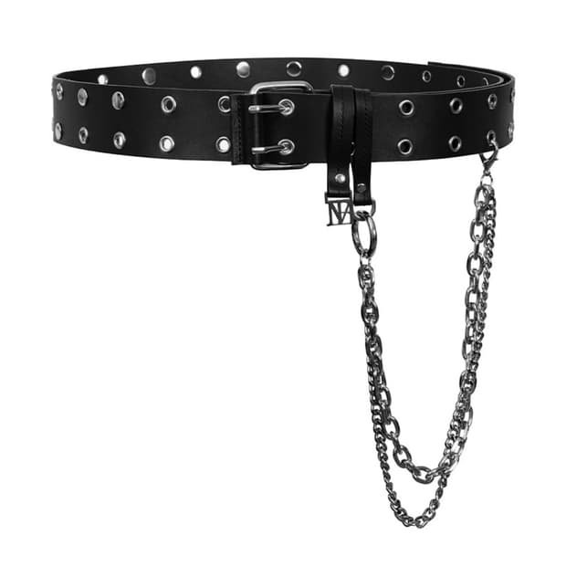 트리밍버드 Eyelet Chain Belt [ Black ]