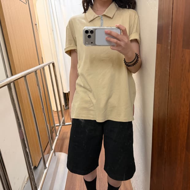 프라다 스포츠 카라 반팔 티셔츠 옐로우