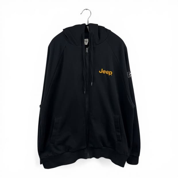 (2XL) JEEP 자수로고 후드집업 블랙