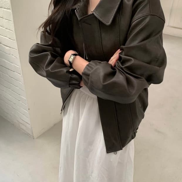 도매택 레더자켓