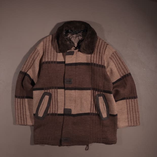 90s 일본빈티지 울 하프코트