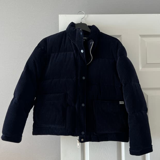 아페쎄 코듀로이 구스 패딩