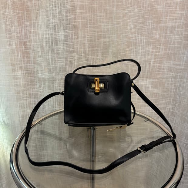 정품 뀌흐앤로즈 뱀부 미니백    