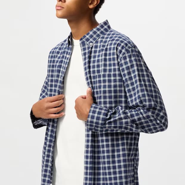 유니클로 브로드클로스(Broadclothes) 체크 셔츠