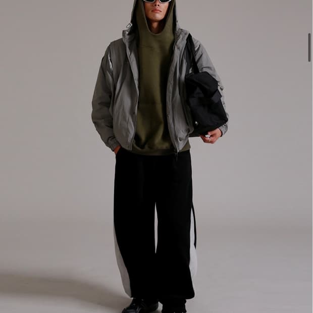 벌룬 오버 후디 카키브라운