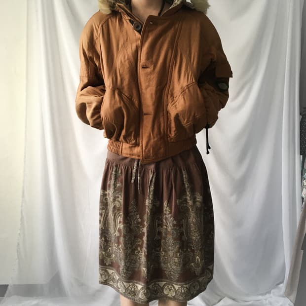 Fake fur hood bomber jacket