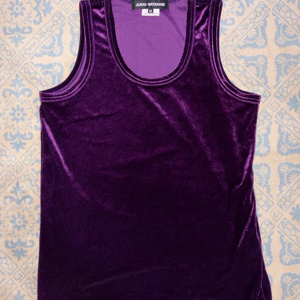 junya watanabe velvet sleeveless top