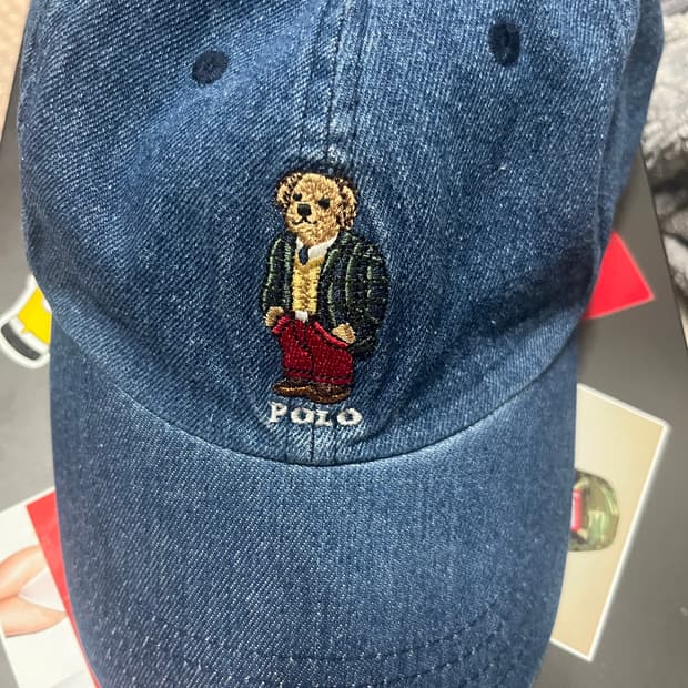 폴로 랄프로렌 테디베어 데님볼캡