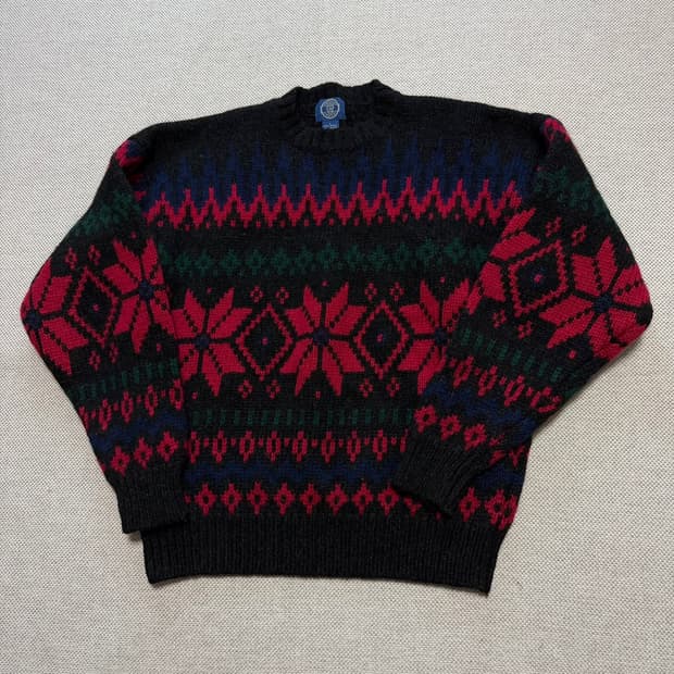 GAP 빈티지 패턴 울 니트 스웨터