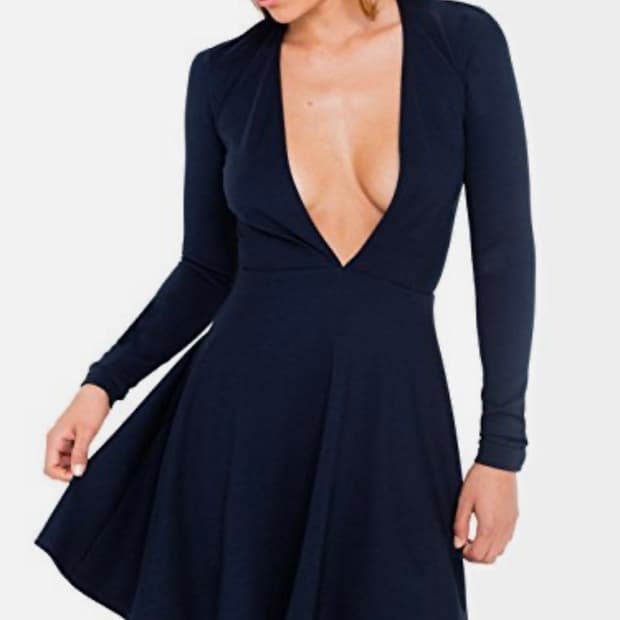 American Apparel 버건디 스케이터 드레스 새상품