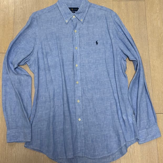 [상태 좋음] 폴로 린넨 셔츠 스카이블루 L 사이즈