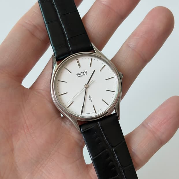 세이코 1980년대 Chariot 실버 쿼츠 남성