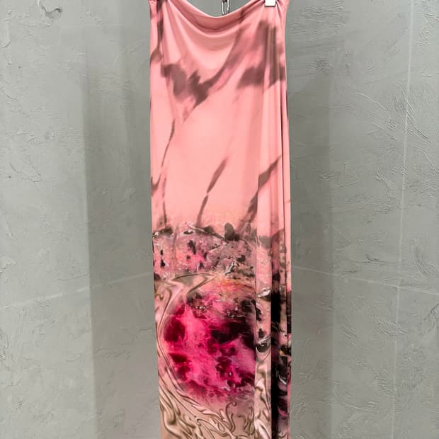 Pink Pattern Long Skirt