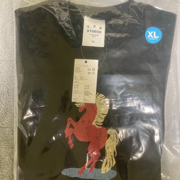 [XL] 아이앱 레드 홀스 티셔츠 블랙