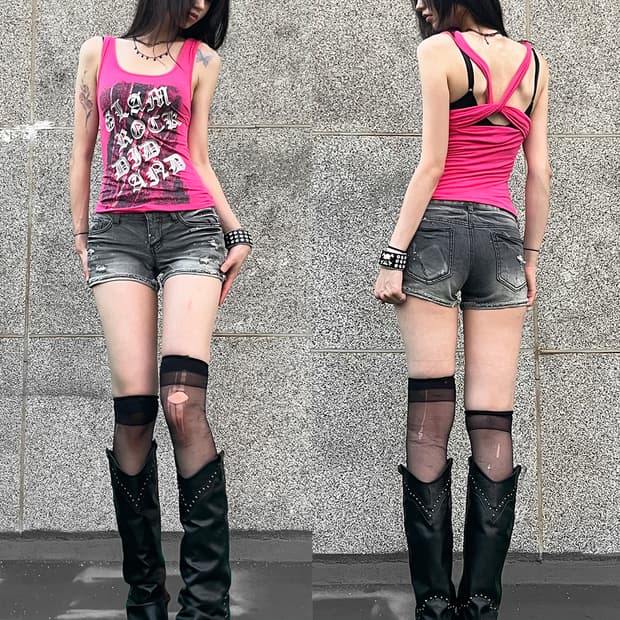 Glam Rock Cross-Back Sleeveless