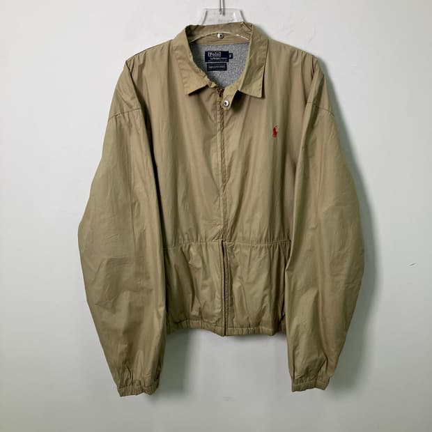 폴로 랄프로렌 베이지 코튼 스윙탑 블루종 자켓 XL