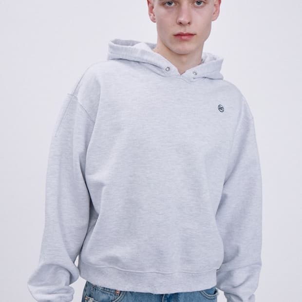[새상품] 렉토 RC 로고 디스트로이드 후드 후디 멜란지 그레이