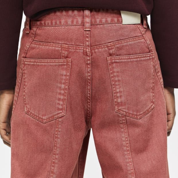 CRANBERRY INCISION DYING WIDE PANTS