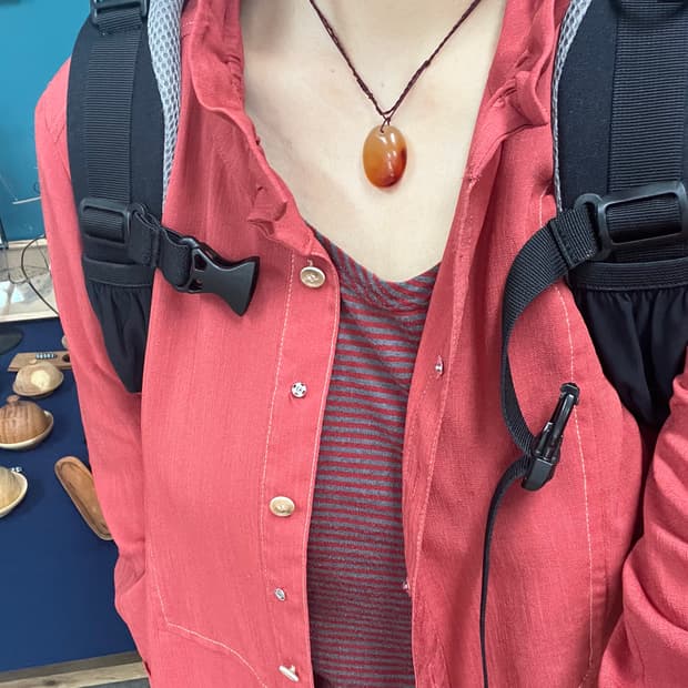 Vintage necklace 원석 실 목걸이
