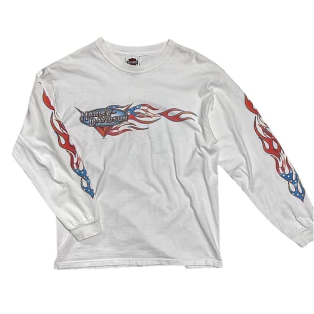 90s Harley davidson flame long-sleeve