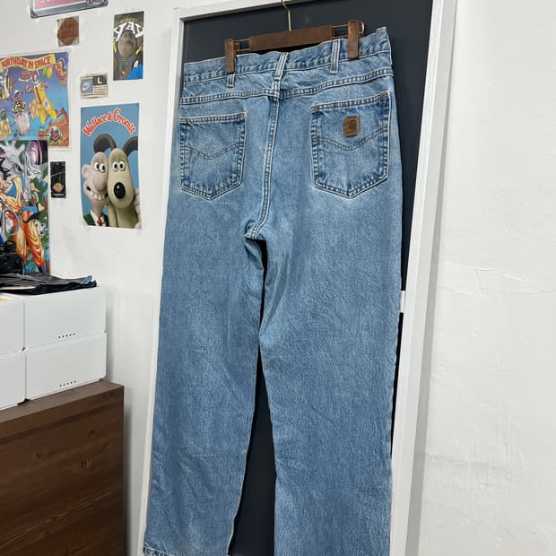 Carhartt 칼하트 릴렉스드핏 연청 데님 팬츠
