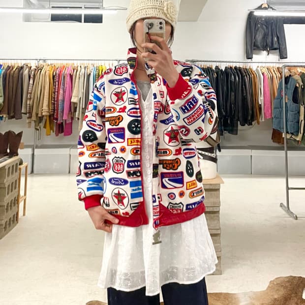 HYSTERIC GLAMOUR racing fleece jacket