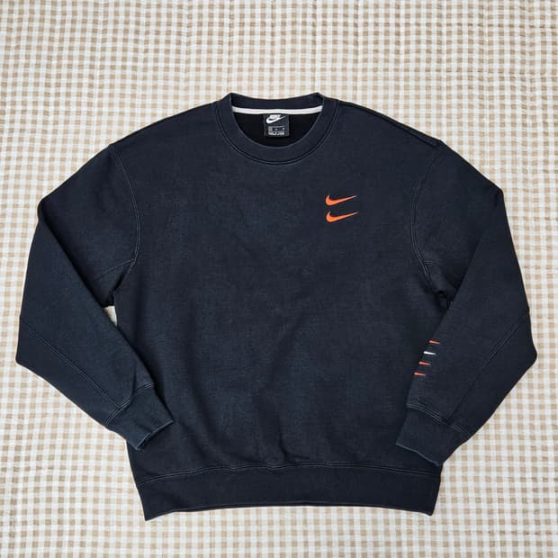 나이키 오버핏 기모 맨투맨 남자100