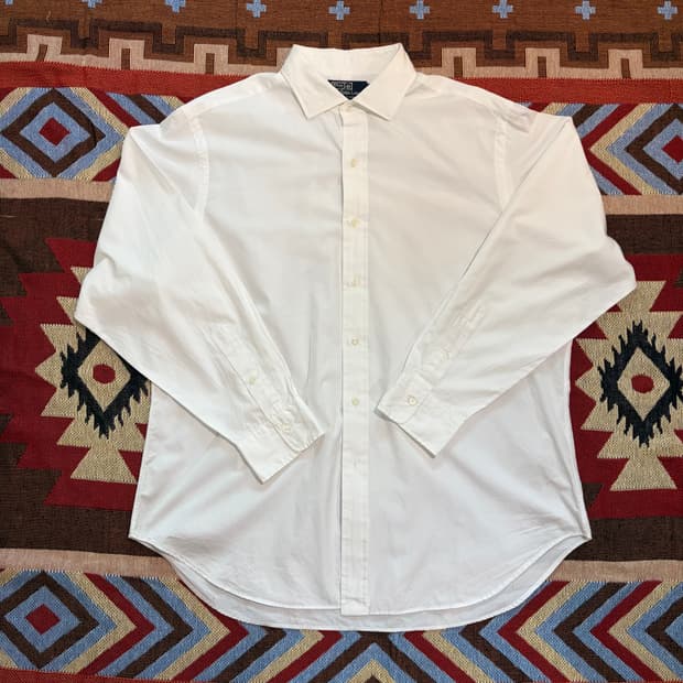 105-110) 폴로 랄프로렌 셔츠 화이트 투하이 코튼