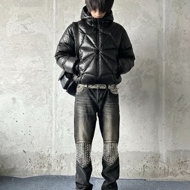 FETCH 25FW 방수 스파이더웹 구스다운  블랙