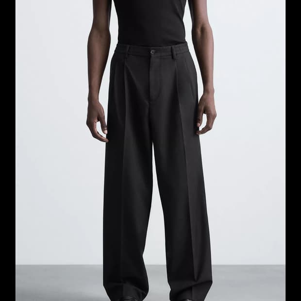 (L) ZARA 자라 투턱 핀턱 와이드 슬랙스 팬츠 판매