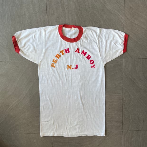 90s 90년대 미국 생산 빈티지 링거 반팔 티셔츠 링거티