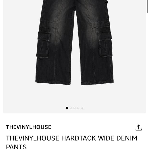 더바이닐하우스 하드택 와이드 데님팬츠 미듐