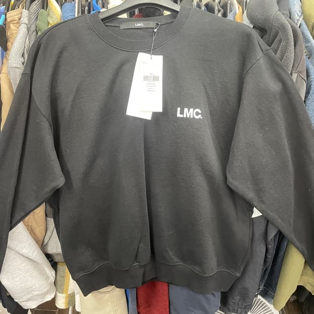 LMC 블랙 맨투맨 티셔츠 새상품 s 가슴60