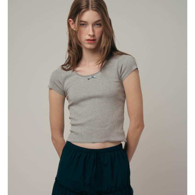 Homebodythings Lace Ribbon TEE 