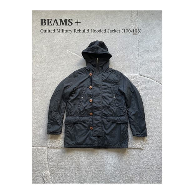 빔즈플러스 퀄티드 밀리터리 리빌드 패딩 파카 (100-103)