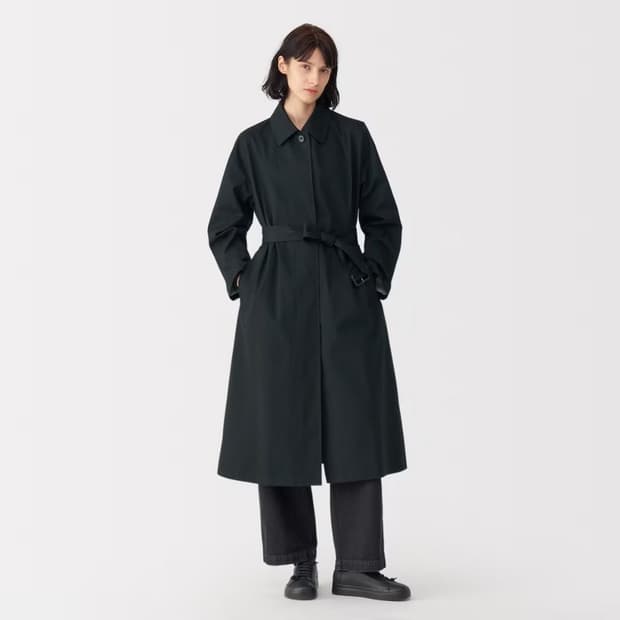 무인양품 라보 새상품 고밀도 코튼 싱글 코트 M