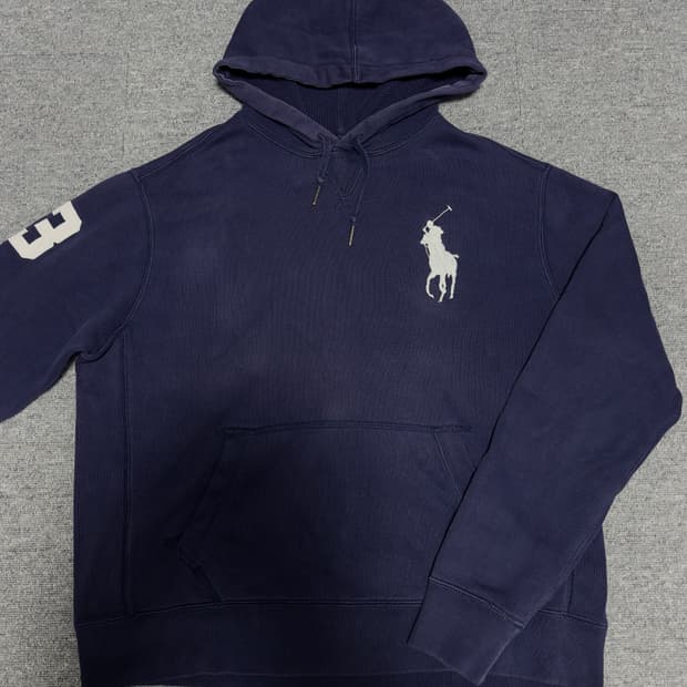 폴로 빅포니 네이비 후드티