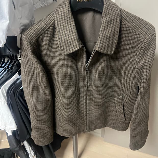 유니클로 체크패턴 자켓