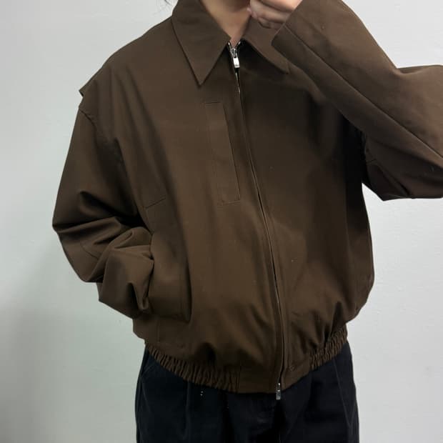 [M] kanoh 브라운 블루종 자켓