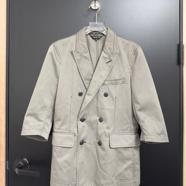 꼼데가르송 옴므 플러스 하프 슬리브 더블 자켓