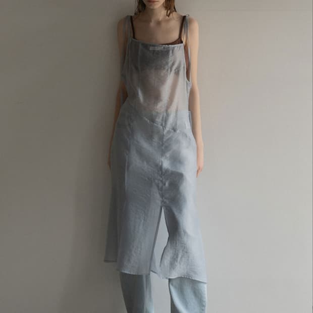 모슈파모슈 레이어드 시스루 원피스