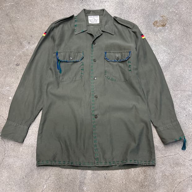 독일군 필드 셔츠 자켓 자수 handmade