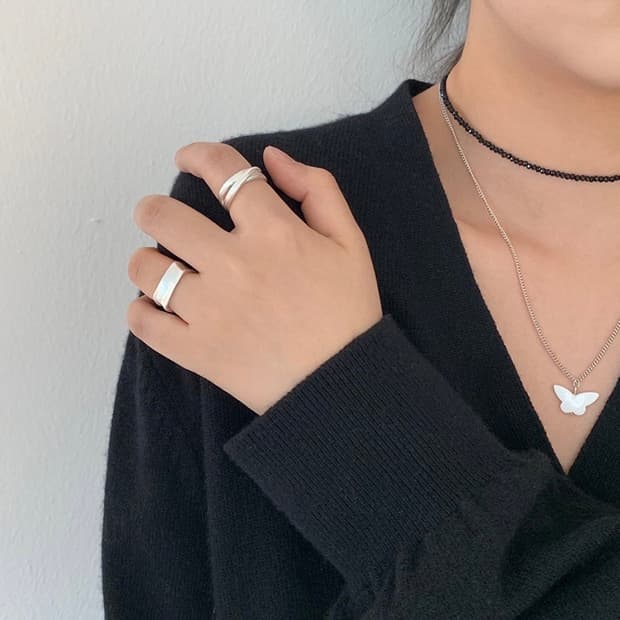 자개 나비 목걸이